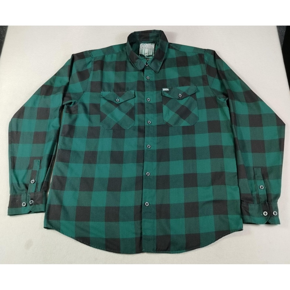 Dixxon Evergreen Flannel Shirt Men 2XT Green Plaid Cabincore Workwear Lumberjack